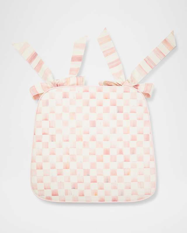 Rosy Check Chair Cushion